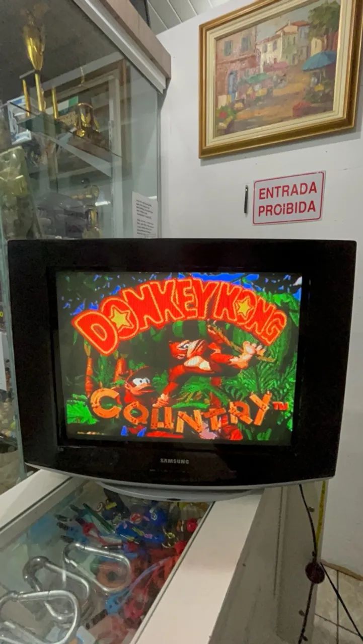 Tv crt tubo retrogamer Samsung 21 polegadas av e vídeo componente 