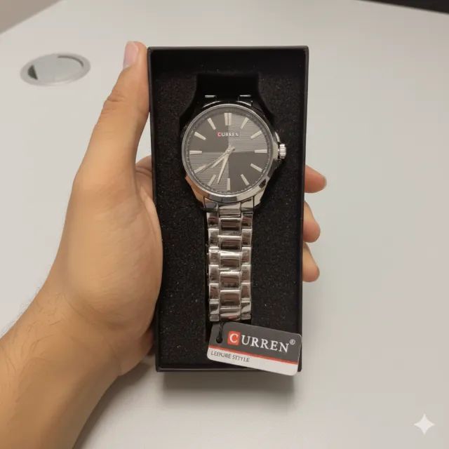Relógio CURREN 8322 Masculino Aço Inox + Caixa