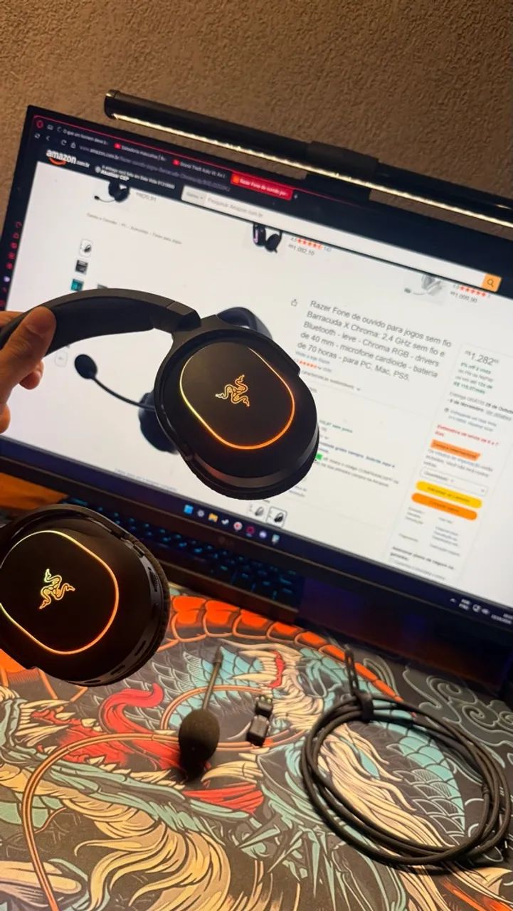 HEADSET RAZER PC E PS5 TOP DE LINHA  - Foto 3
