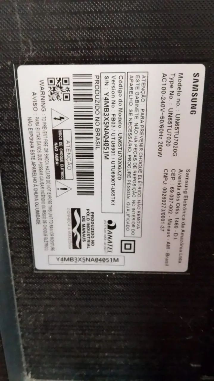 TV SAMSUNG 65 POLEGADAS DISPLAY QUEIMADO - Foto 3