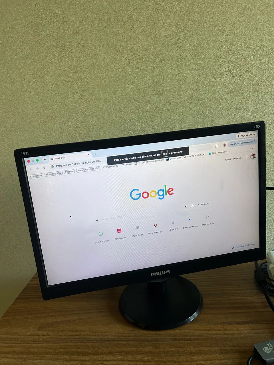 Monitor Philips LED 18,5 polegadas - HDMI/VGA - Modelo 193V5LHSB2  - Foto 2