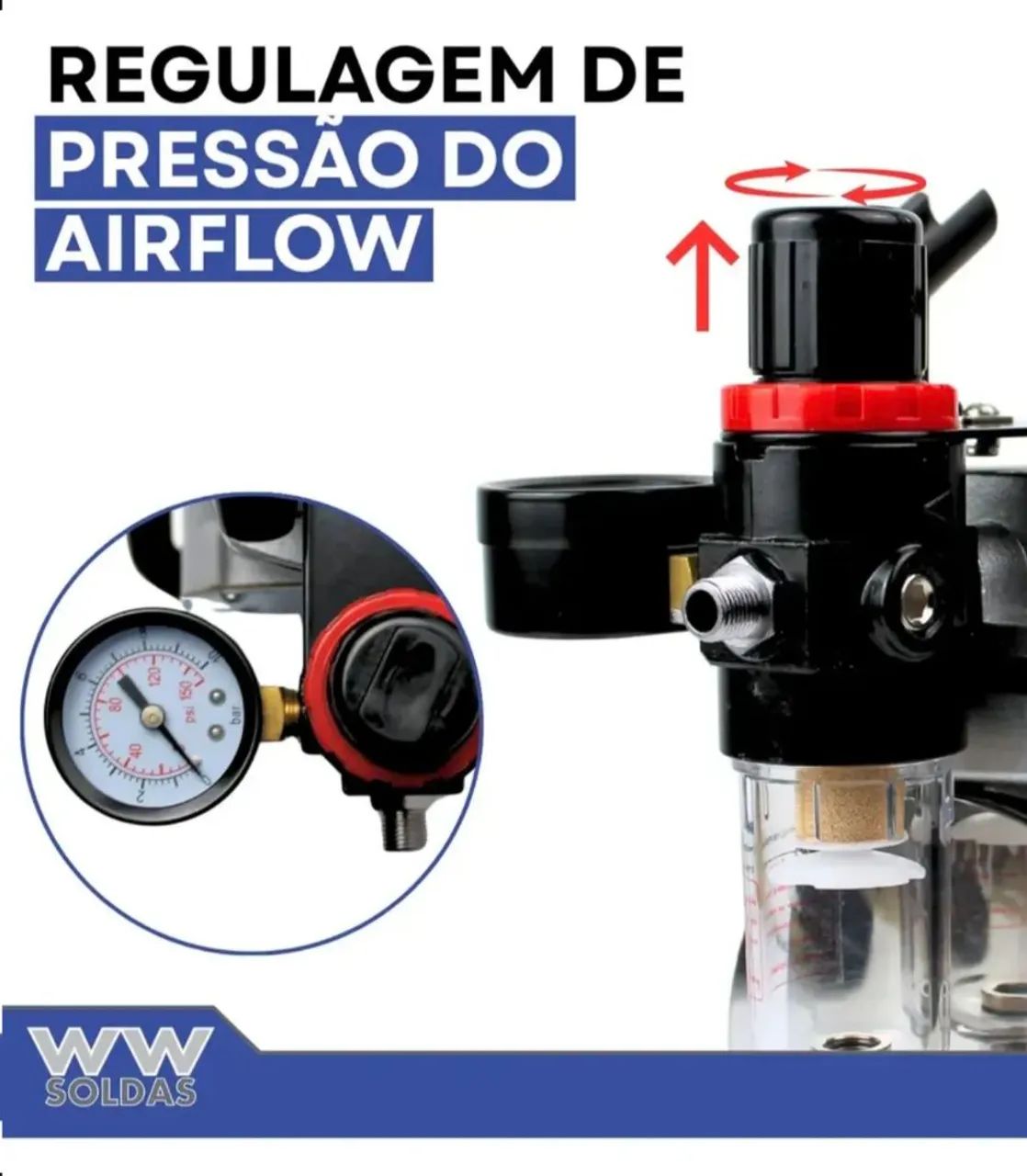 Aerógrafo e compressor bivolt - Foto 3