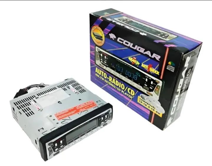 Rádio retro cd cougar car-380 