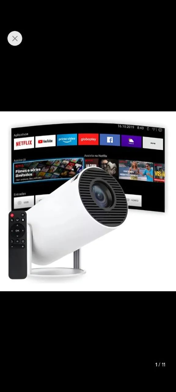 Projetor Smart com Android (NOVO NA CAIXA - NUNCA USADO) - Foto 2