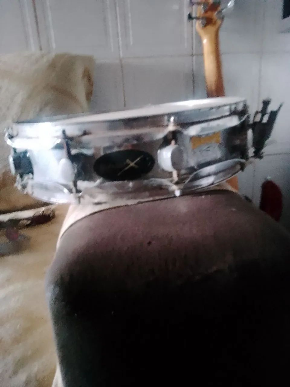 Caixa de bateria basix modelo Piccolo cromada - Foto 2