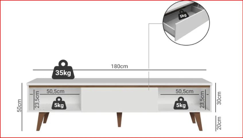 Rack para TV até 75 polegadas MOBLY - Foto 3