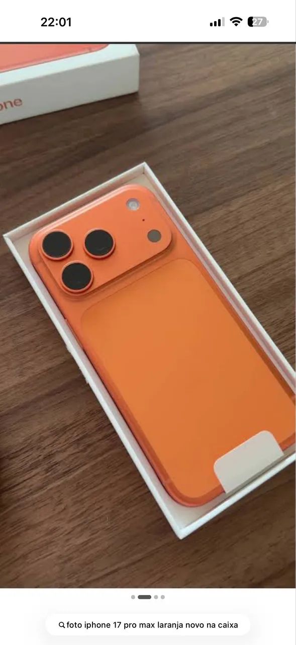 iPhone 17 pro max 256 laranja 
