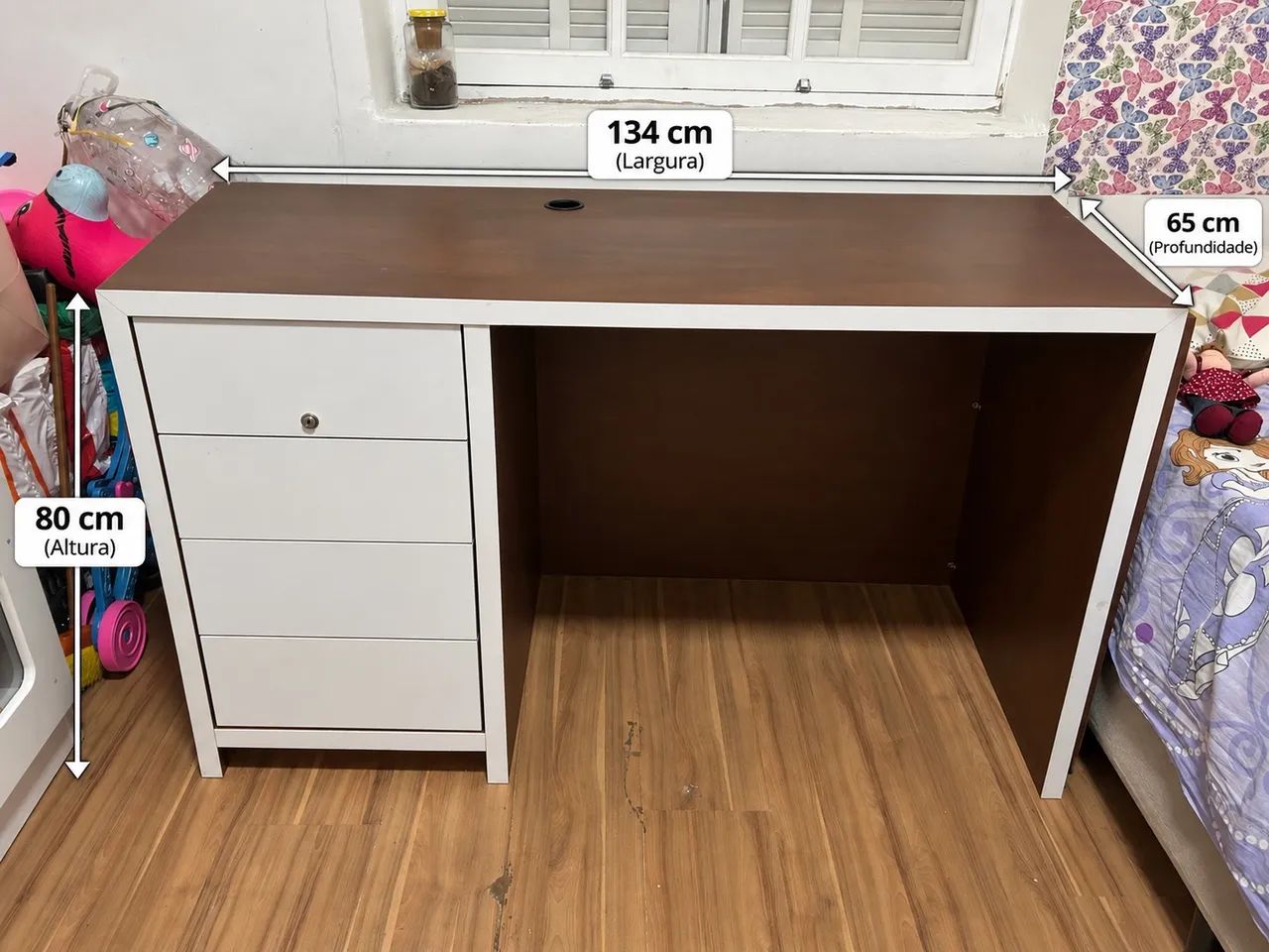 Mesa de Escritório Grande com Gaveteiro | 2 Unidades - Foto 2