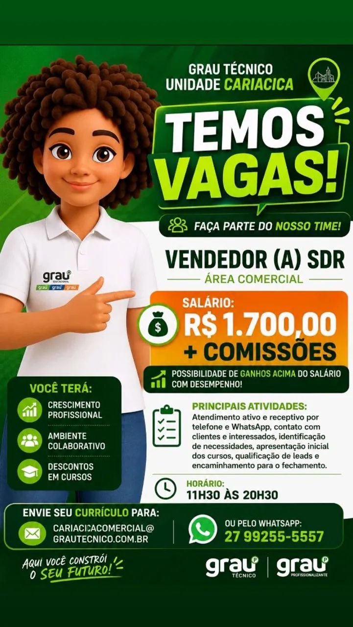 Vaga de Vendedor 