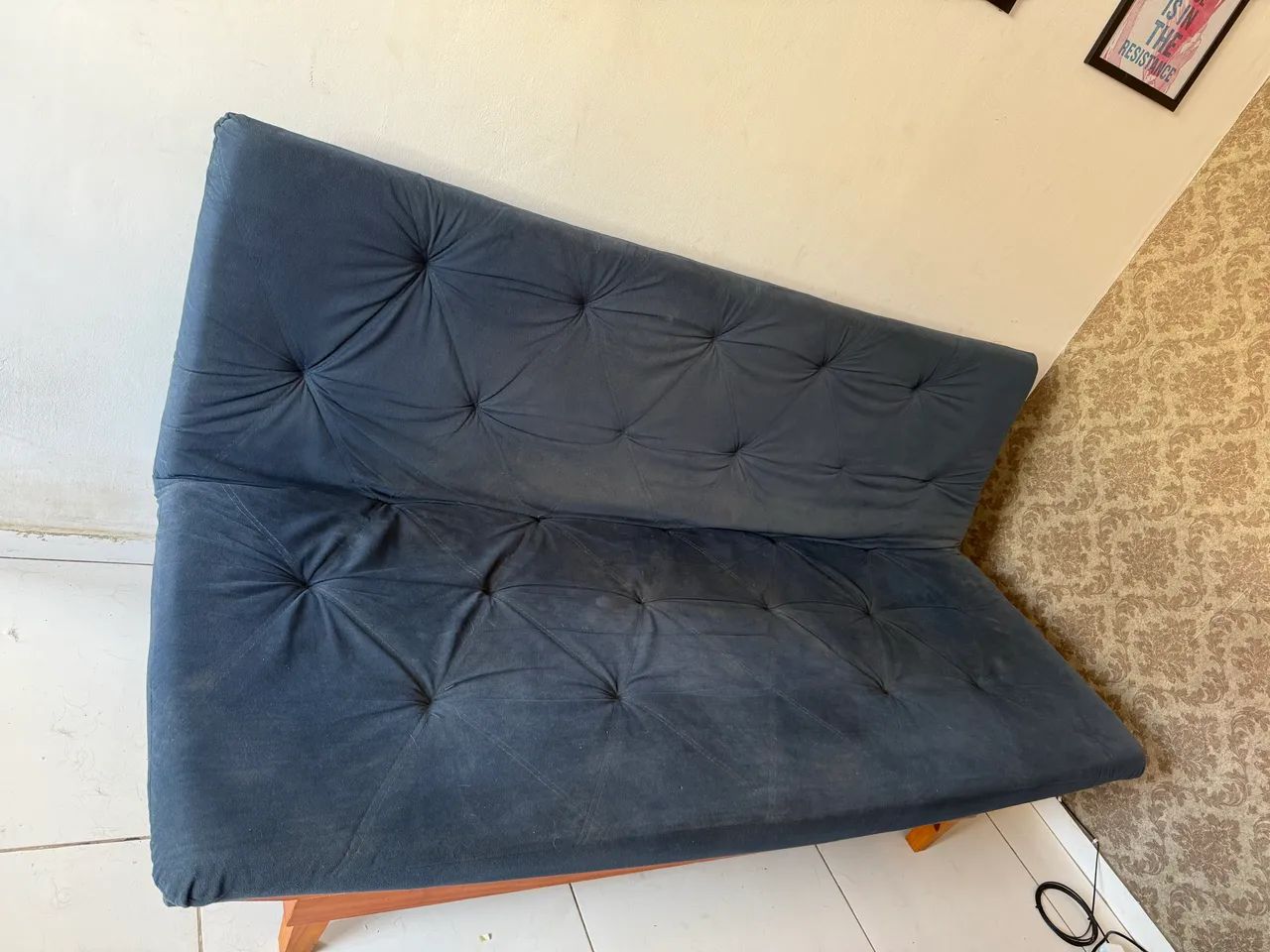 Sofá-Cama Futon 3 Lugares em Madeira - Foto 2