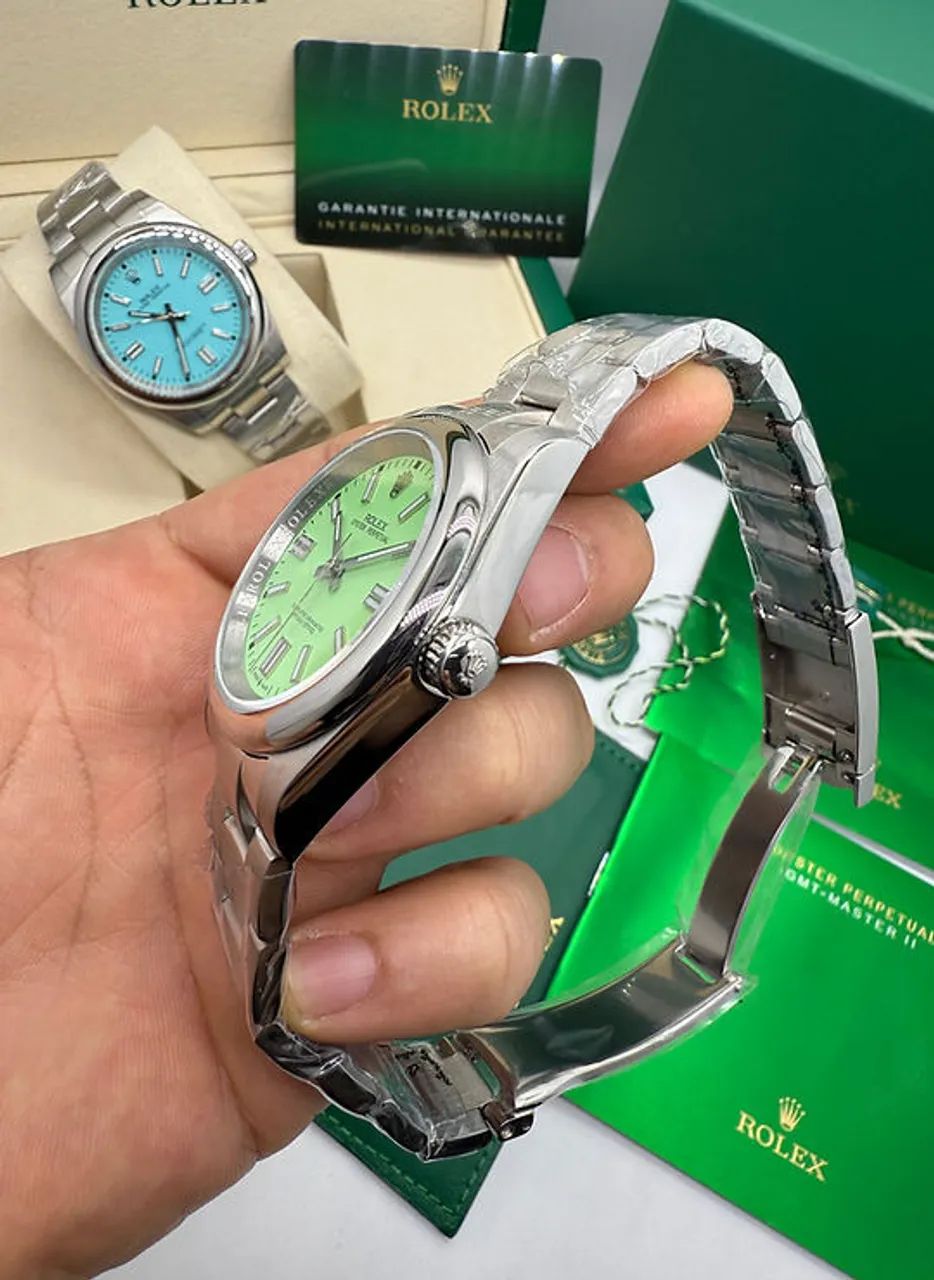 Relógio ROLEX  - MODELO OYSTER AUTOMÁTICO PISTACHE - Foto 4