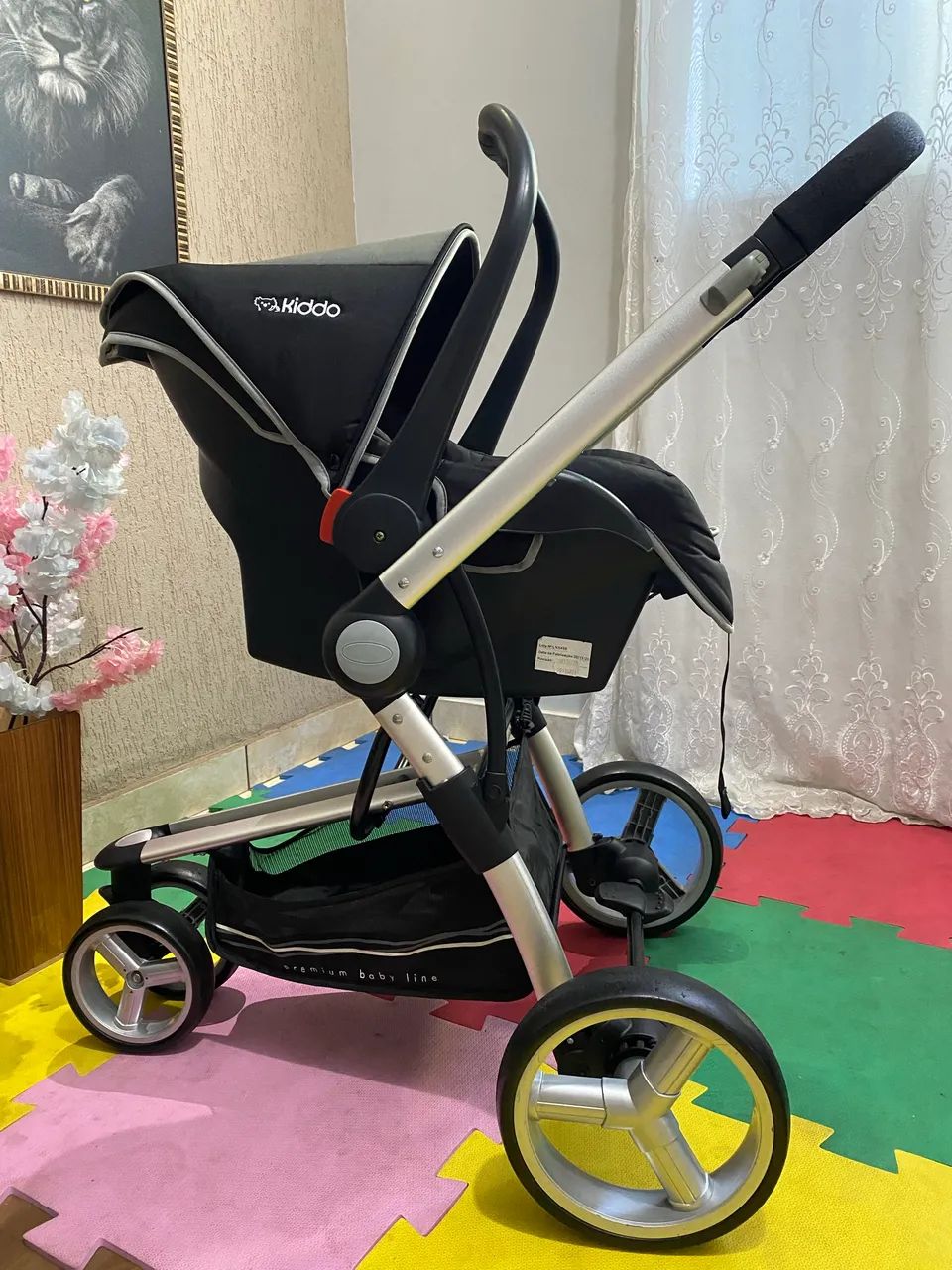 Carrinho kiddo com bebê conforto  - Foto 2
