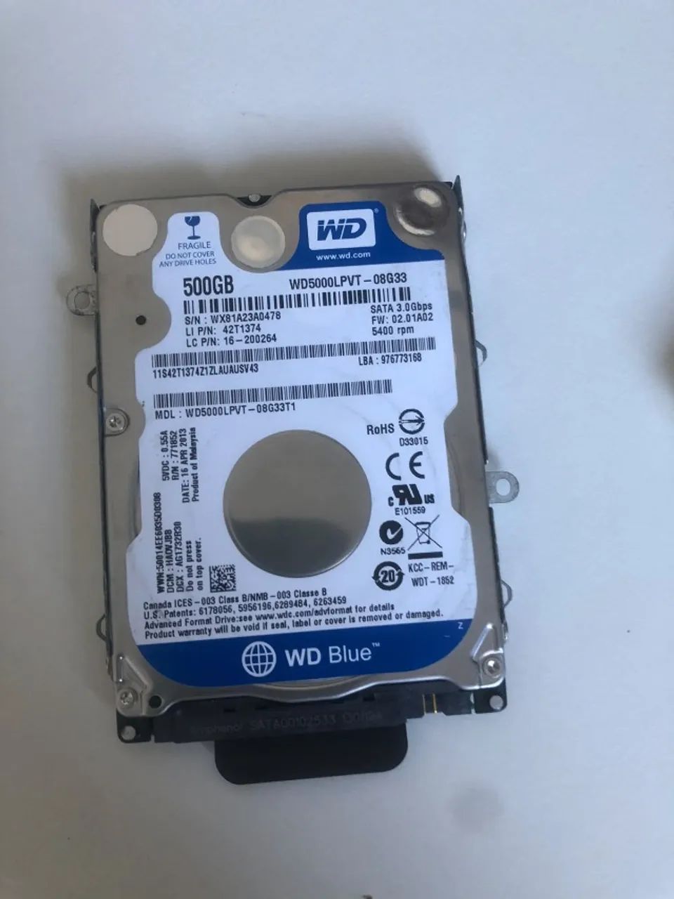 HDs 500GB WD e 320GB Samsung