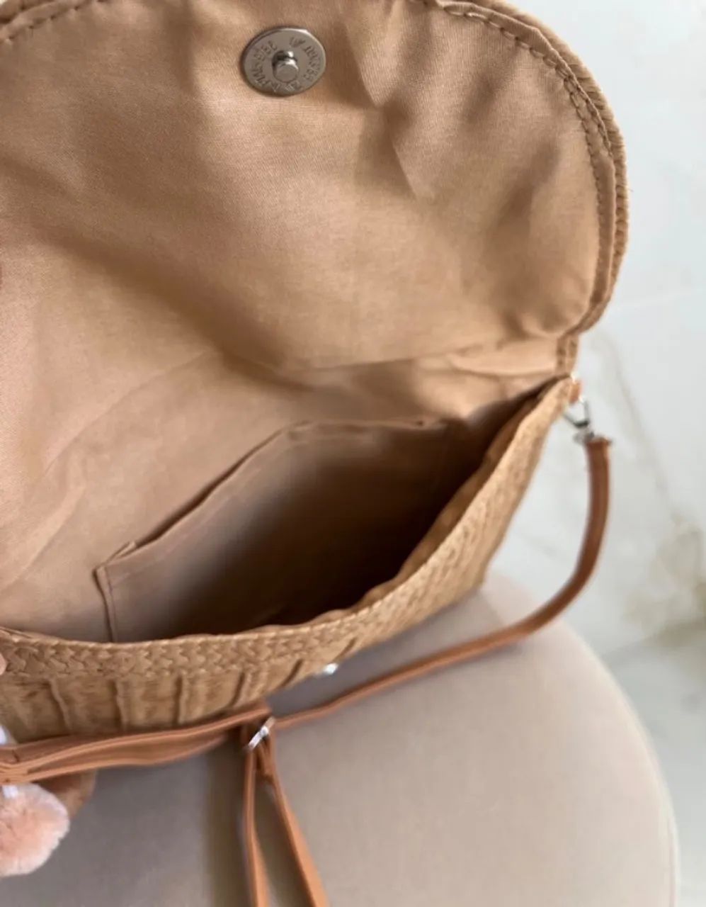 Bolsa Palha Marrom - Foto 2