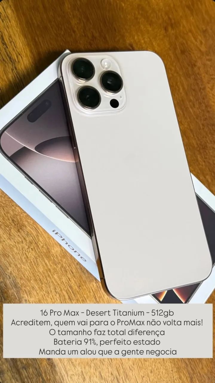 iPhone 16 Pro Max com 512 GB