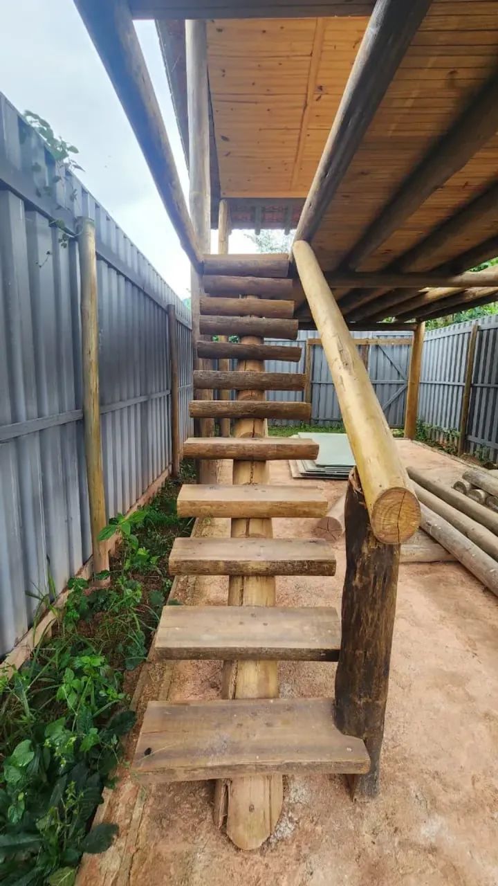 Terrado com Chalé em madeira parcialmente construido - Foto 5