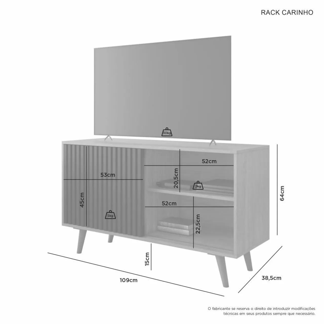 Rack carinho cinamomo  - Foto 2