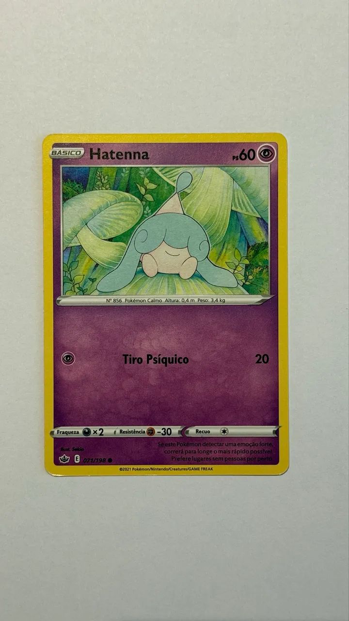 Cartas Pokémon Cadeia de Evolução HATTERENE Vmax - Foto 2