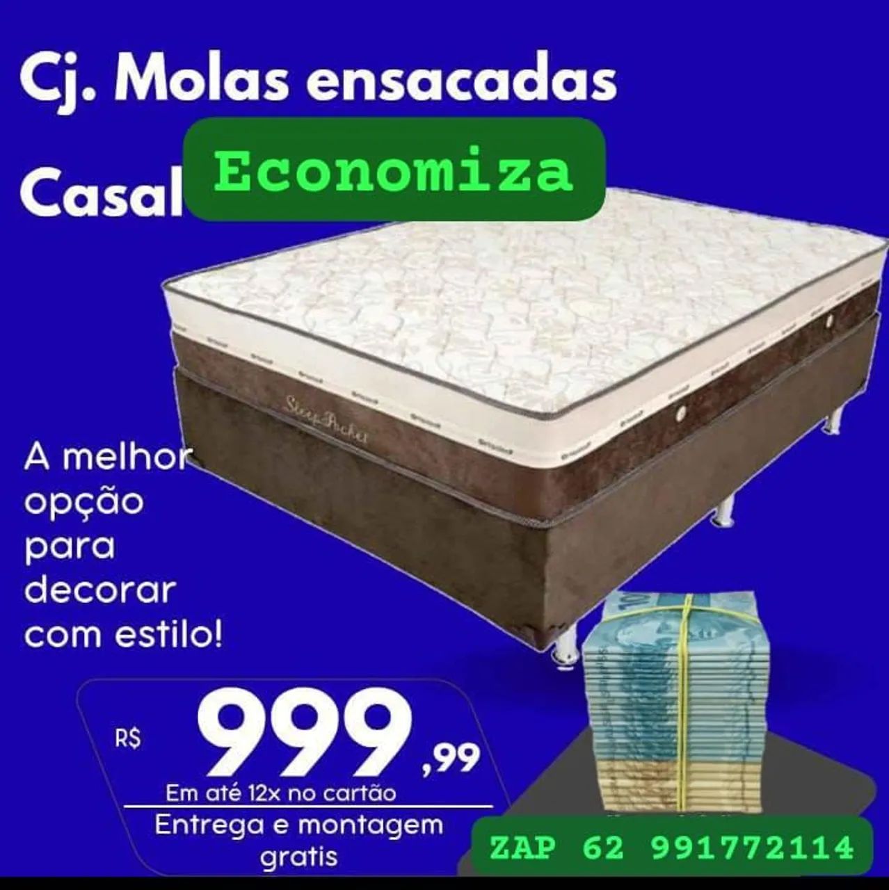 Lançamento colchão e base casal PADRÃO FRETE GRÁTIS 