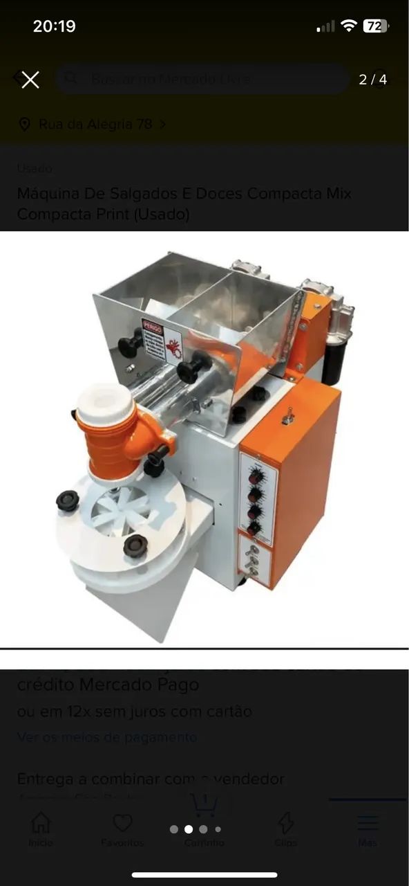 Máquina modeladora de salgados e doce 