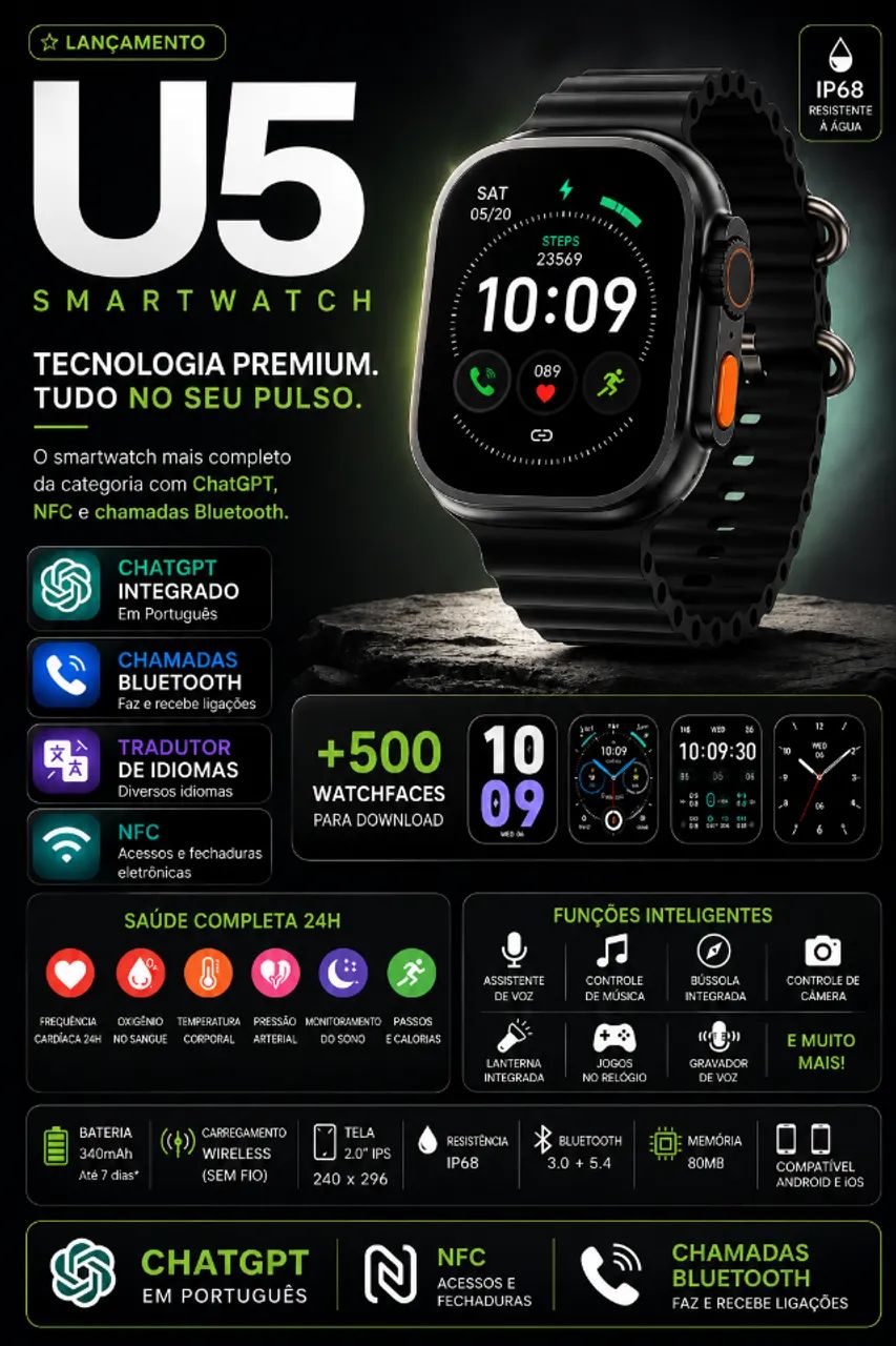 Smartwatch U5 - Foto 2