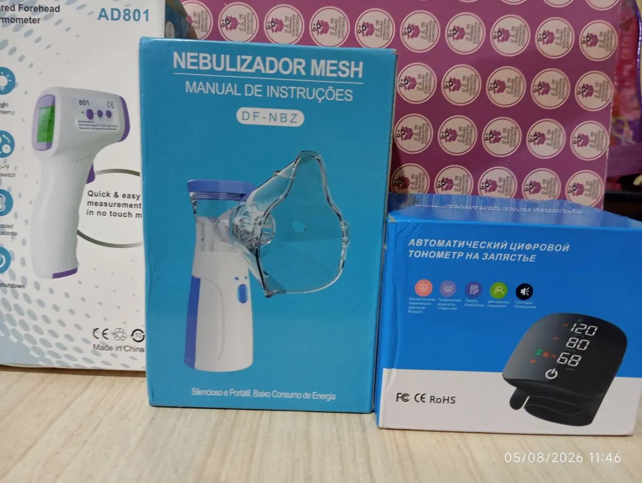 Itens disponíveis INALADOR/ TERMÔMETRO/ M.E.D.I.D.O.R 