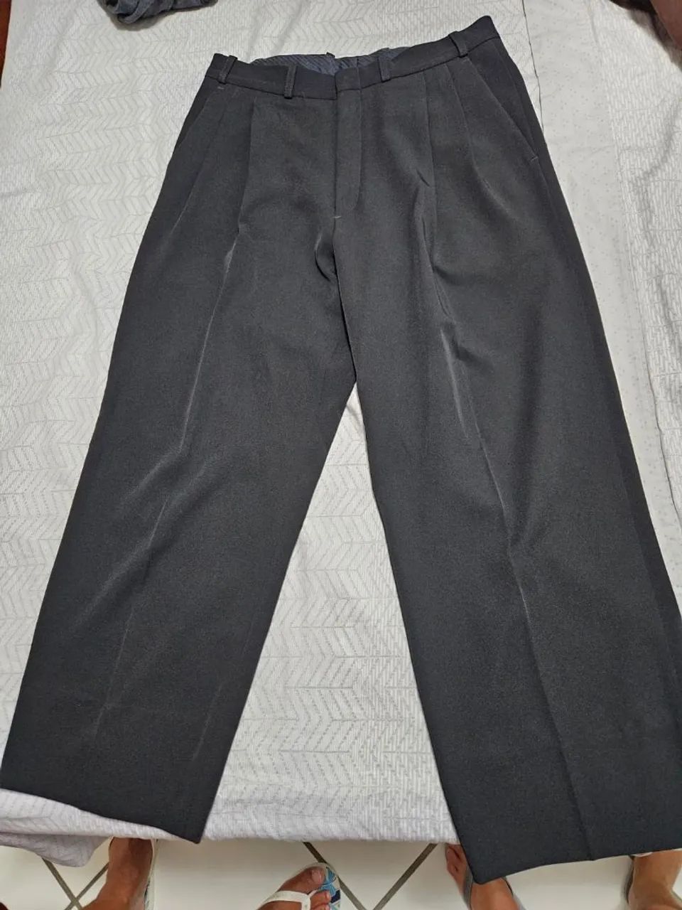 Terno Masculino Social (calça e paletó) Tam P - Foto 4