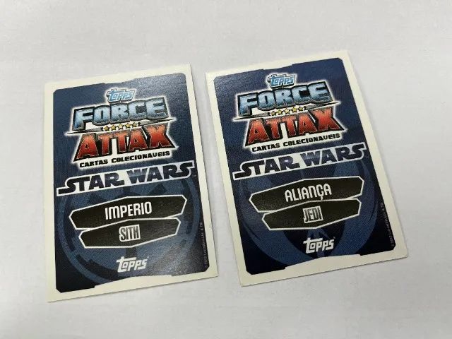 Cards Star Wars Guerra nas Estrelas sith Darth Vader e jedi Mestre