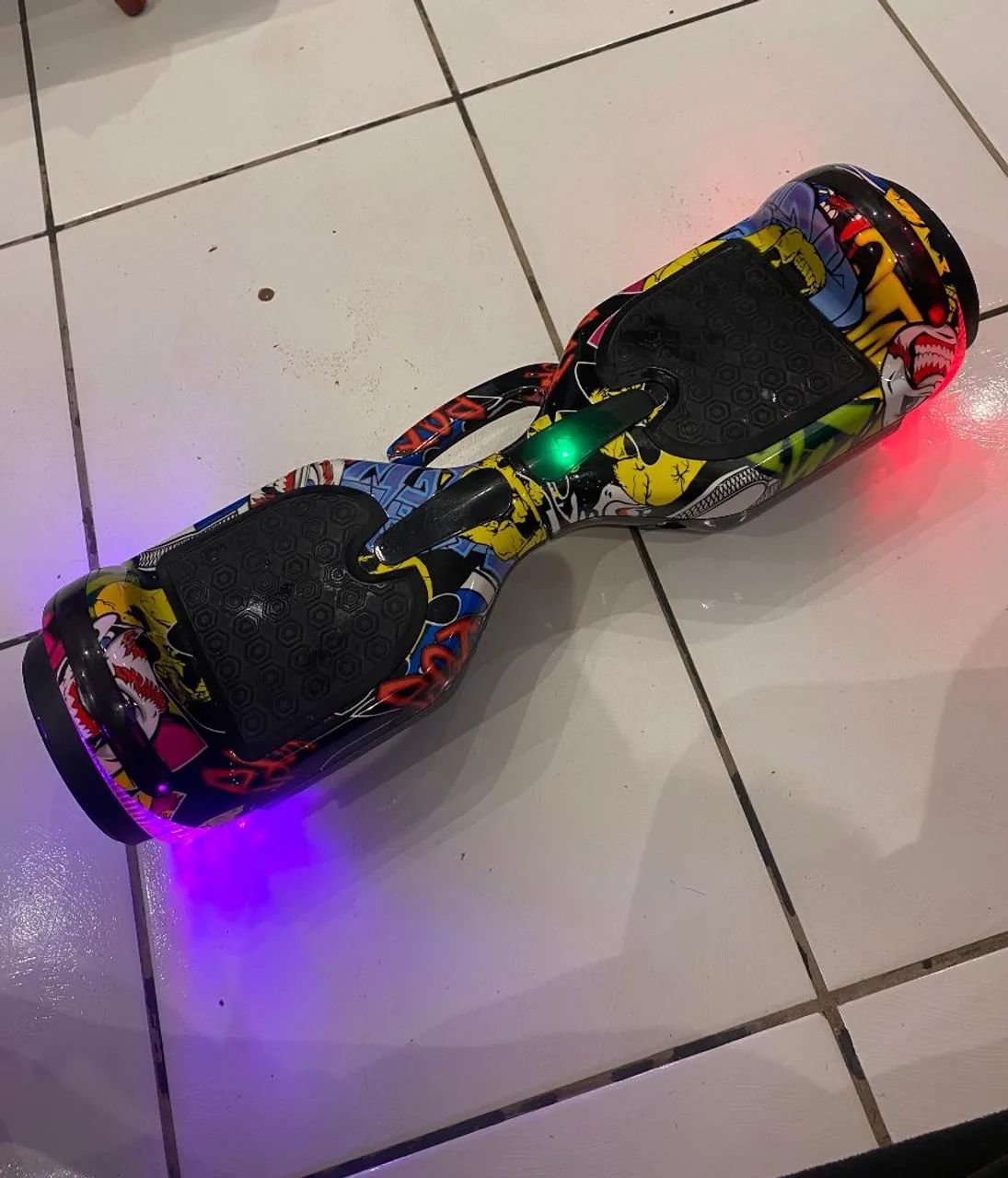 Skate eletrico Hoverboard Bluetooth com led e capa protetora - Foto 5