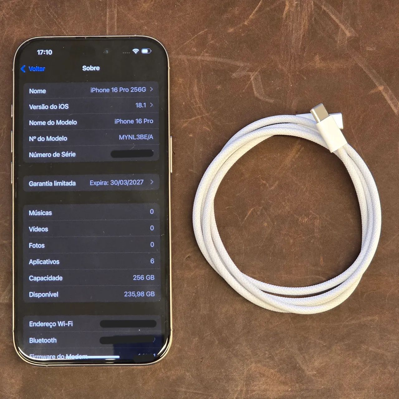 Iphone 16 Pro 256Gb Titânio Natural - Impecável