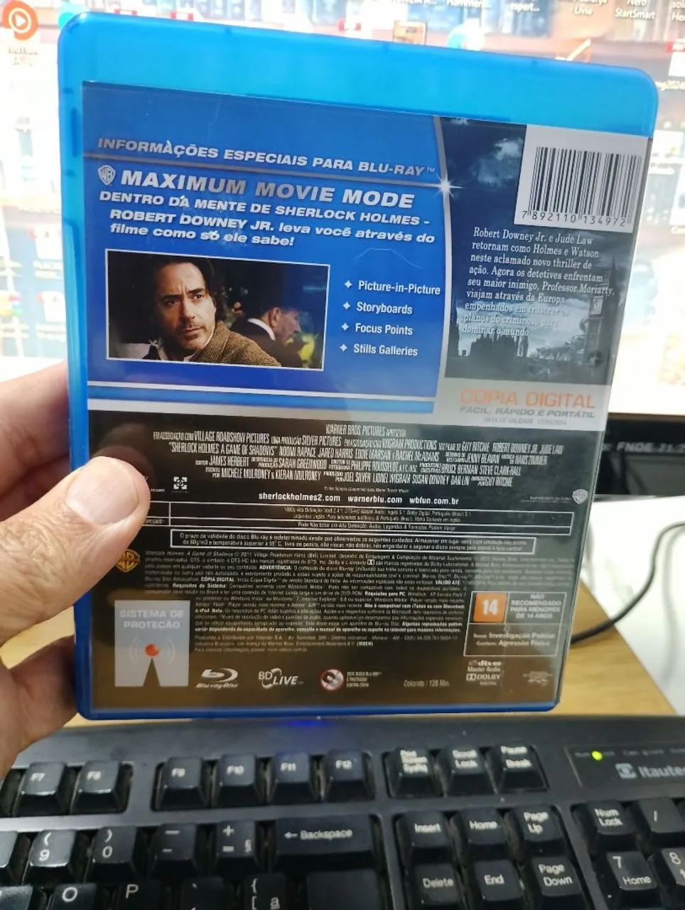 Blu Ray disc Sherlock Holmes o Jogo das sombras - Foto 2