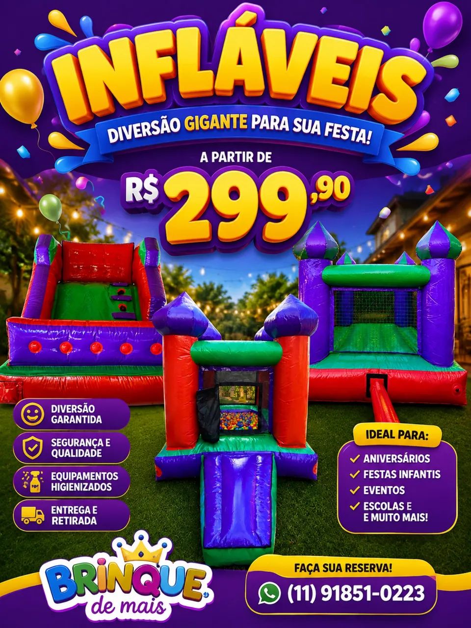 LOCAÇÃO DE BRINQUEDOS I PIPOCA E ALGODÃO DOCE - Foto 3