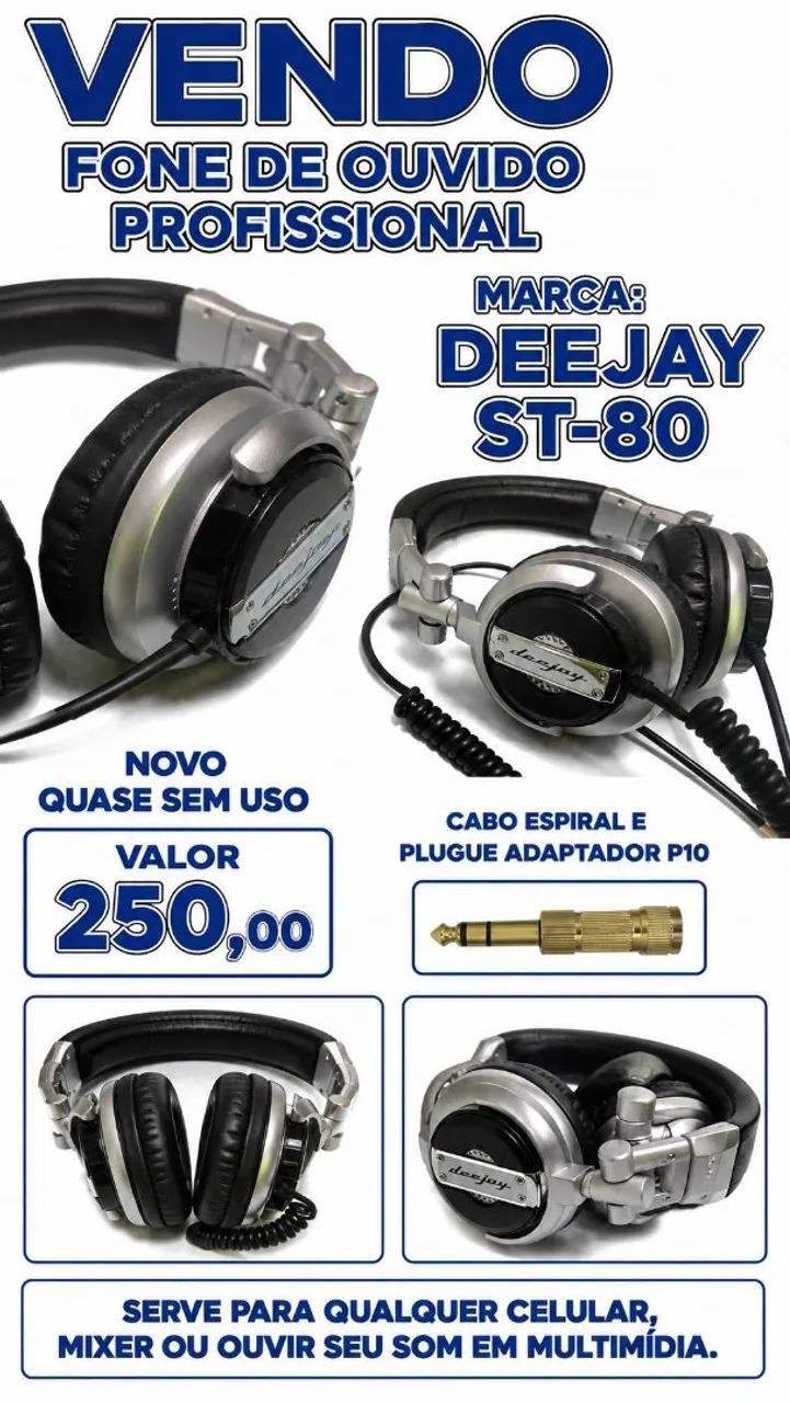 Fone de ouvido Dj St-80  - Foto 5