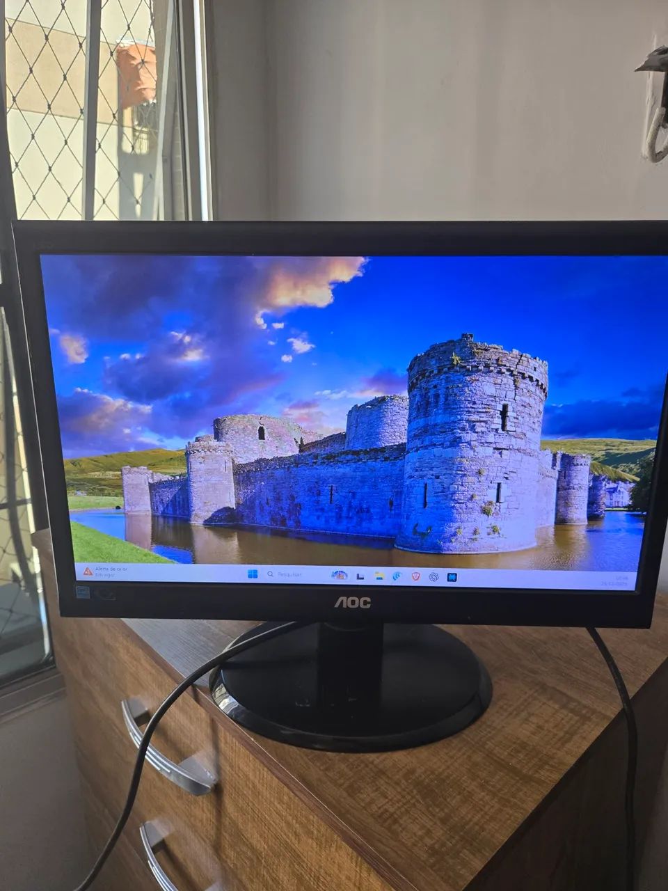 Monitor AOC 18,5" LED + itens  - Foto 5