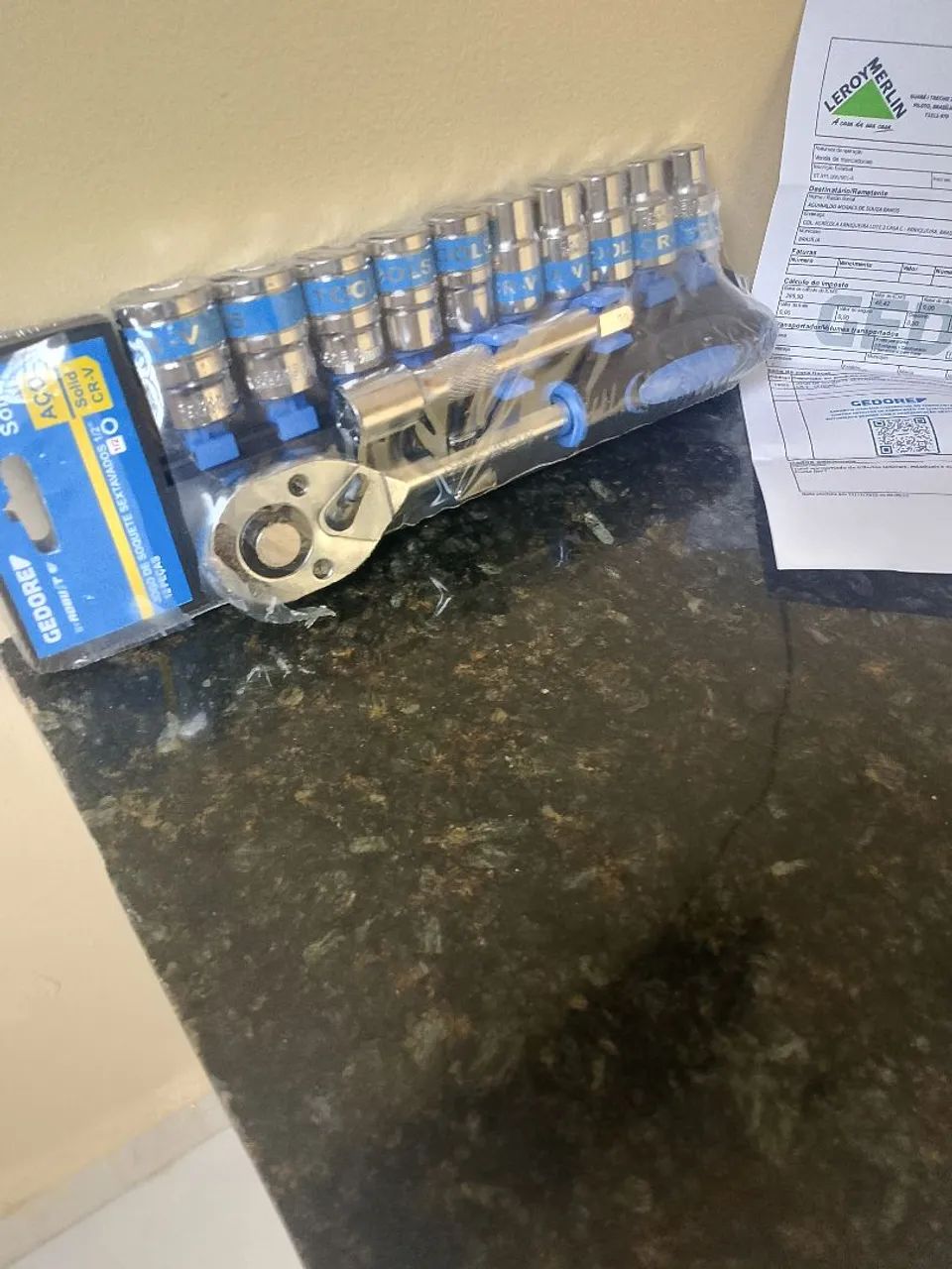 Kit chave de Catraca Soquete da Gedore de 12 peças 1/2 Sextavado com Extensão - Foto 2