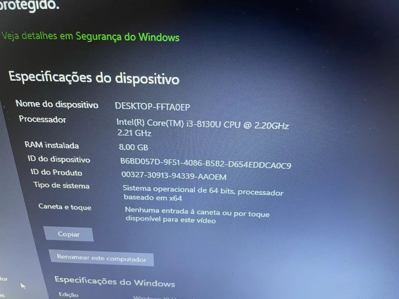 Vendo Notebook Lenovo i3-8ª geração  - Foto 4