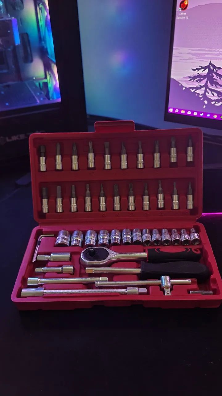 KIT FERRAMENTA 46 PEÇAS - COMPLETO