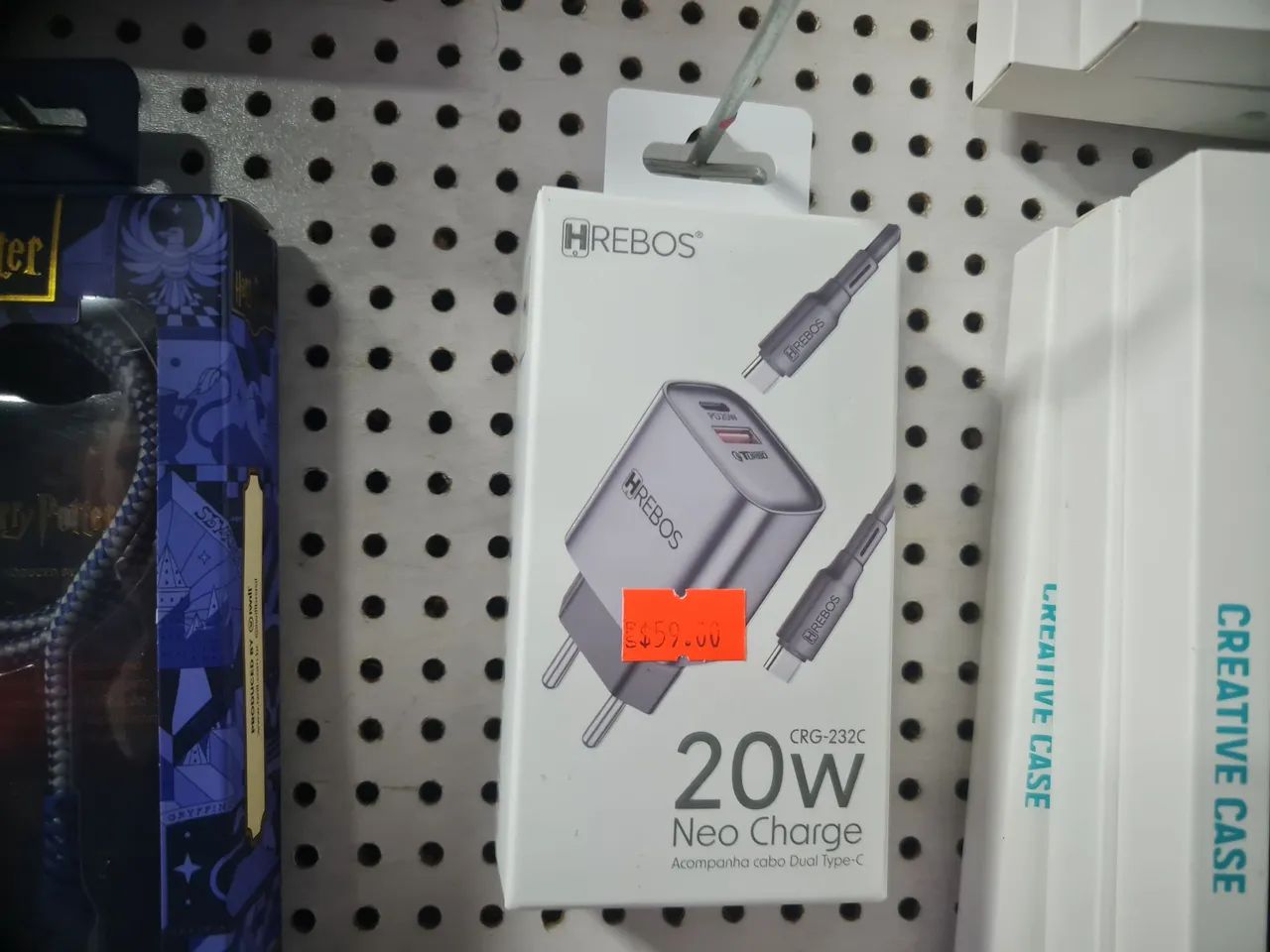 Carregadores Completos Cabo e Fonte USB-C e Lightning - Hrebos - Foto 2