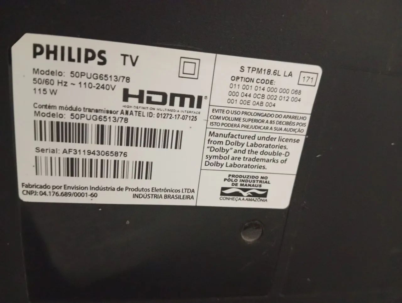 TV Philips, 50 polegadas  4K, 100% - Foto 5