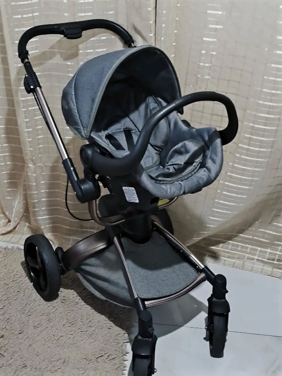Carrinho de bebê luxo dzieco vulkan 360 - Foto 4