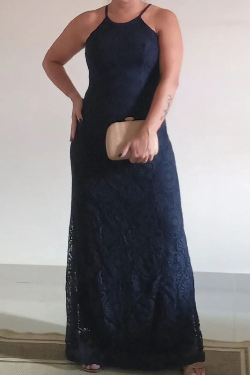 VESTIDO LONGO AZUL MARINHO - Foto 2