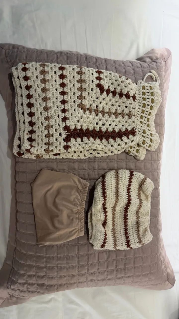 Conjunto saia e topper crochê  - Foto 2