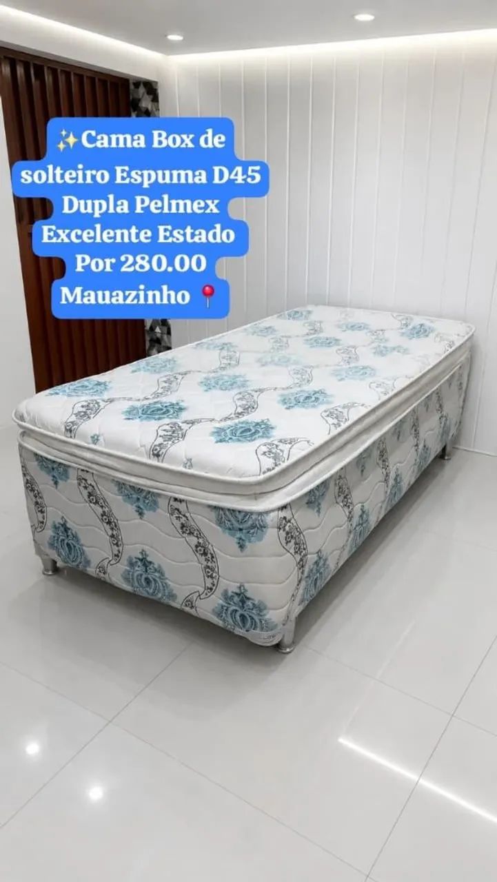 Cama box Solteiro de Espuma Pelmex Bem Confortável 