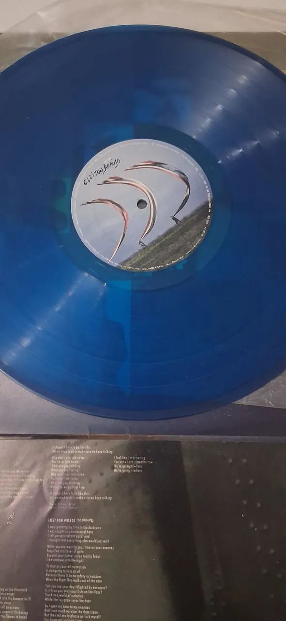 Lp pink floyd "the division Bell" vinil azul usado - Foto 5