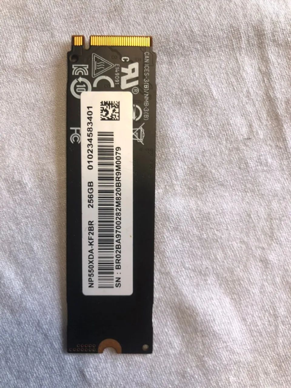Ssd M2 Nvme 256gb Samsung Pcie 4.0 X4 M.2 2280 Cor Preta Pre