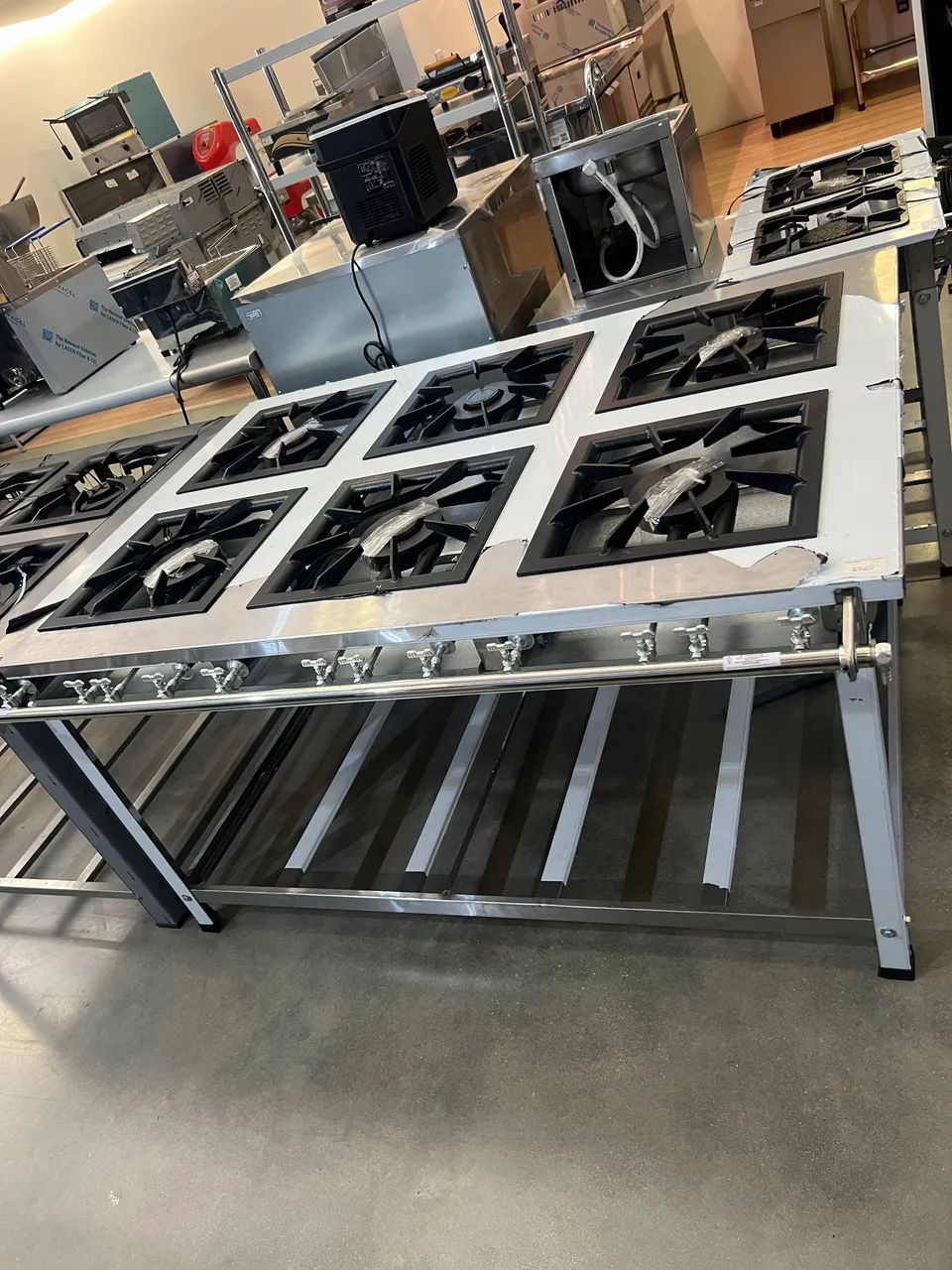 Fogão industrial 4 bocas 40x40 inox - pronta entrega 