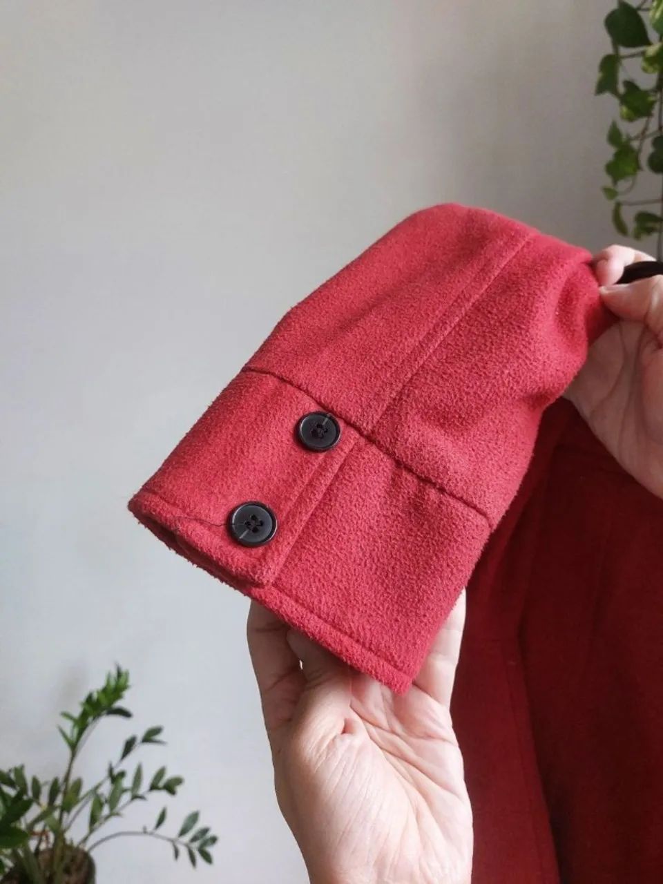 casaco caban marfinno vermelho - Foto 3