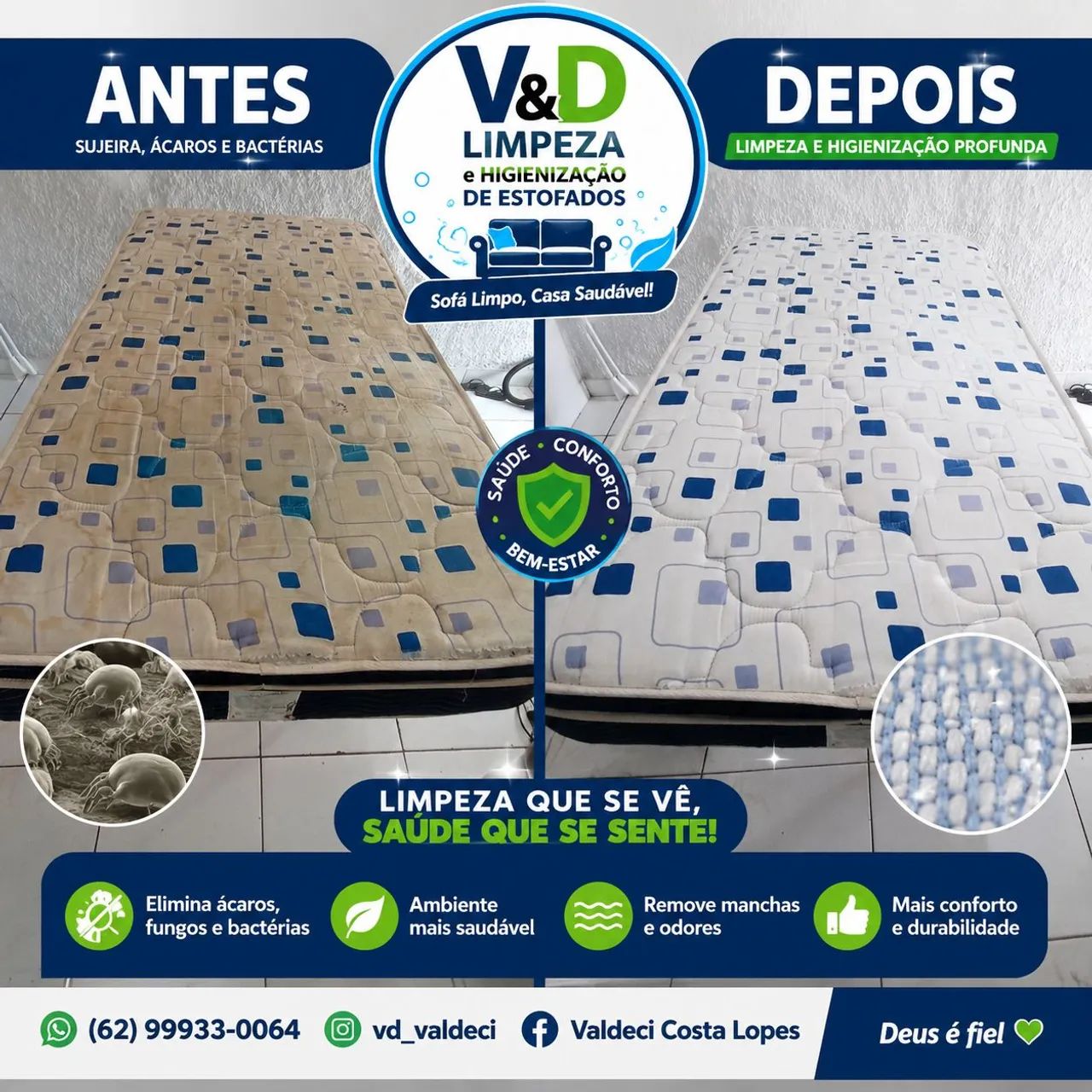 V&D LIMPEZA HIGIENIZAÇÃO ESTOFADOS  - Foto 5