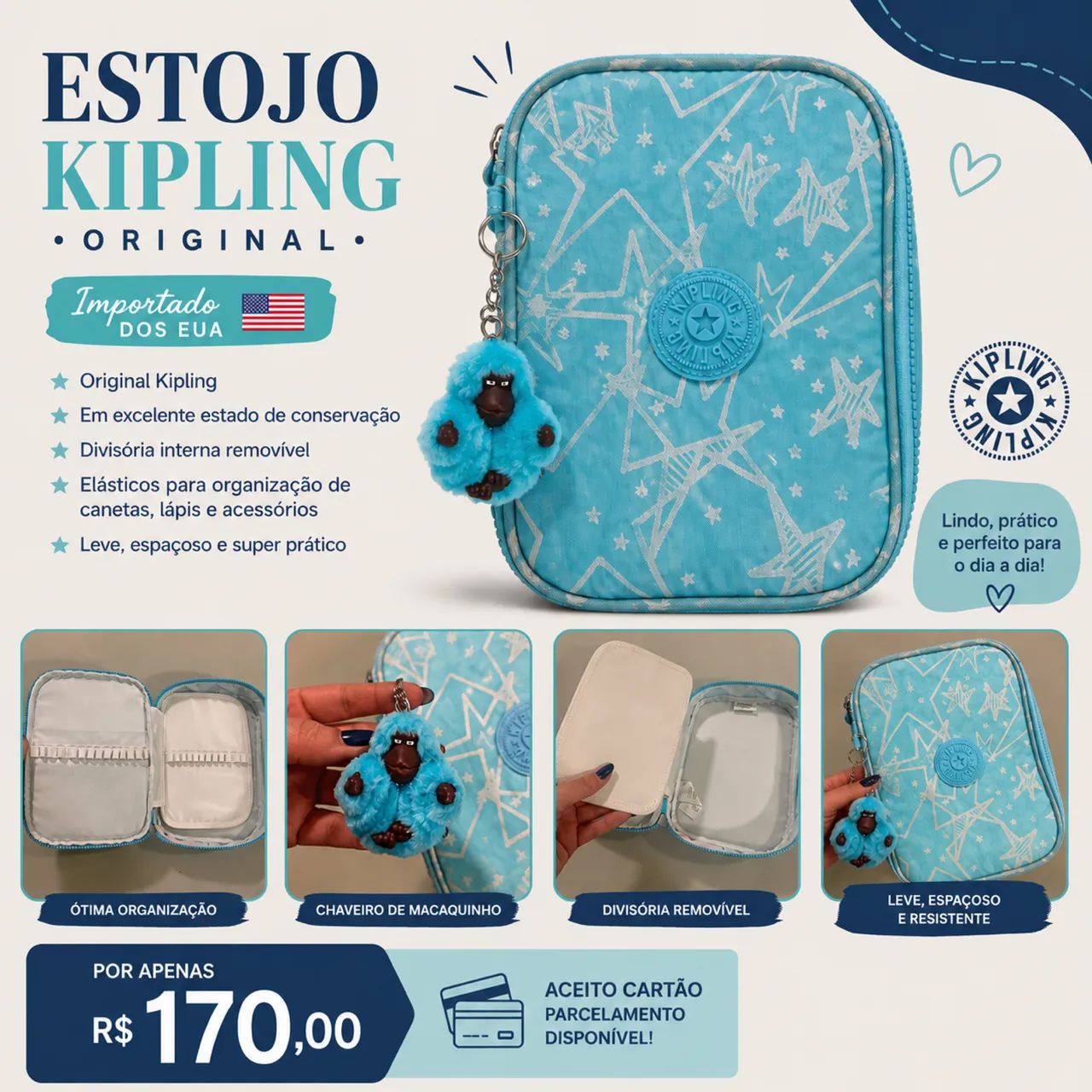 Estojo Kipling Original