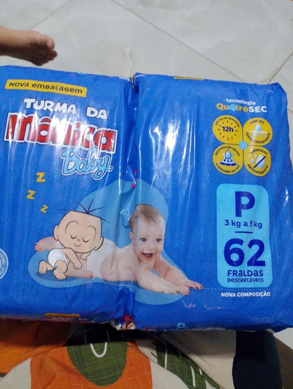 Pacote de fralda turma da Monica 